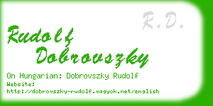 rudolf dobrovszky business card